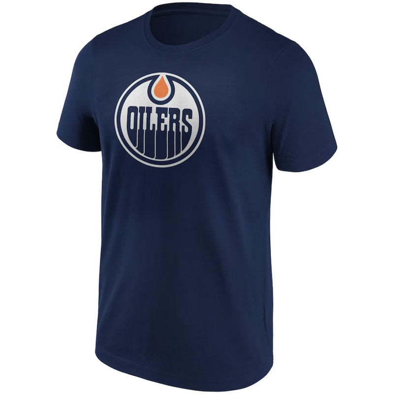Edmonton Oilers Men's T-Shirt NHL Primary Colour Logo Top