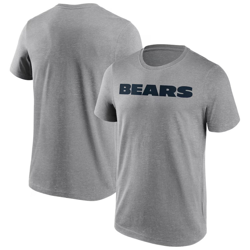 Chicago Bears Men's T-Shirt NFL Wordmark Grey Top