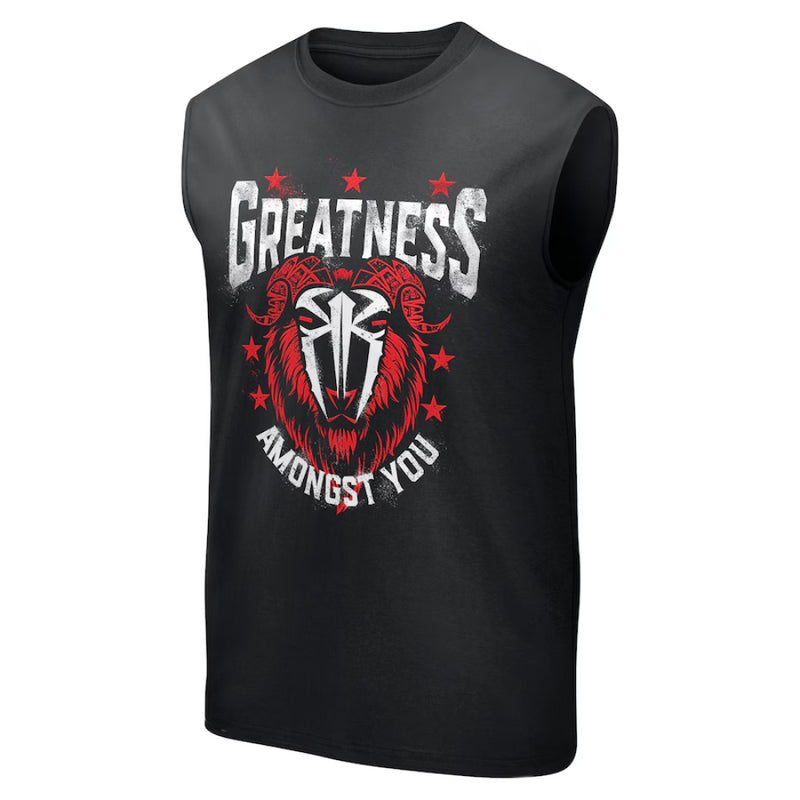 Roman Reigns Men's T-Shirt WWE Greatest GOAT Black Tank Top