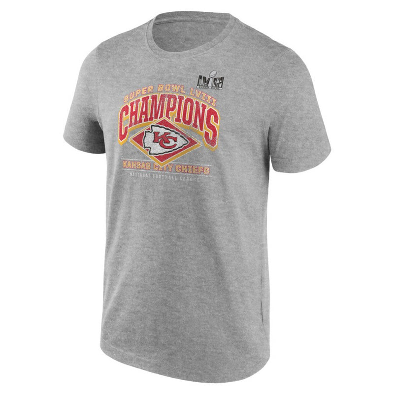 Kansas City Chiefs T-Shirt Men's NFL Historic Win Grey Top