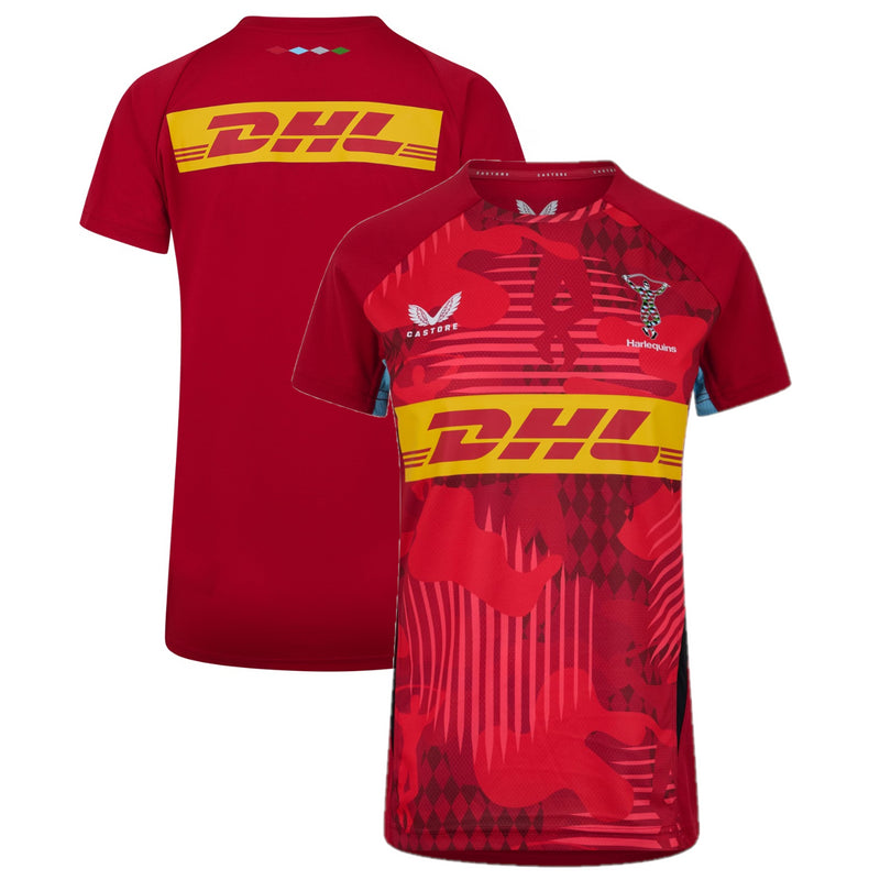 Harlequins Women's Rugby Jersey Castore Matchday Red Shirt