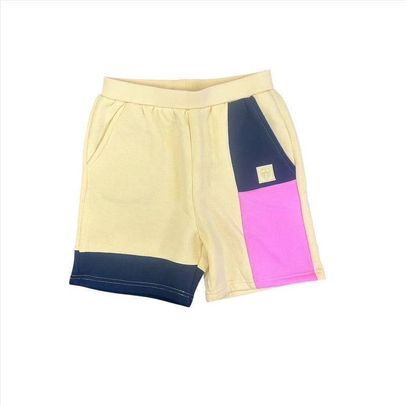 Leeds United Football Shorts Kid's Yellow Panelled Shorts