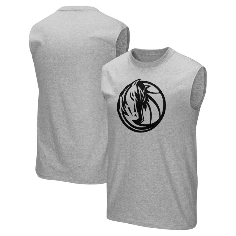 Dallas Mavericks NBA Vest Men's Mono Logo Grey Tank Top