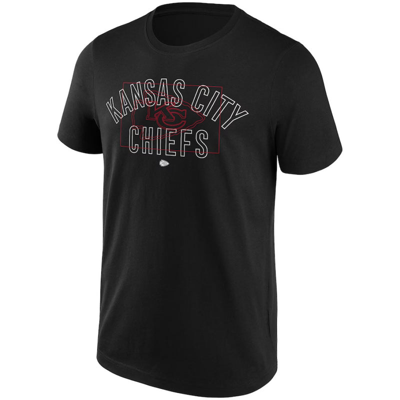 Kansas City Chiefs T-Shirt Men's NFL Exoskeleton Black Top