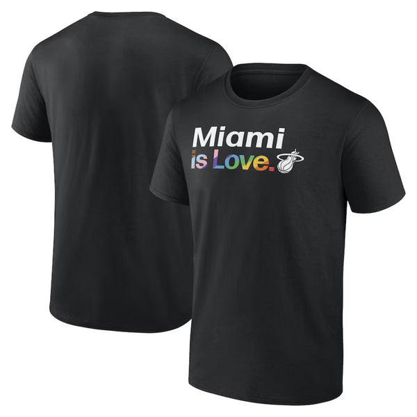 Miami Heat Men's T-Shirt NBA Black City Pride Graphic T-Shirt