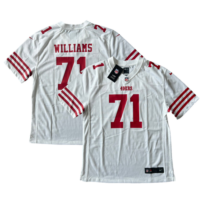San Francisco 49ers Jersey Kid's Nike NFL Road - Williams 71