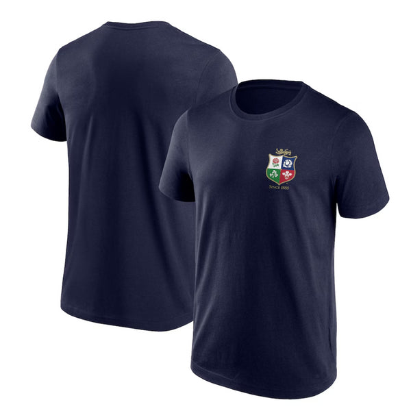 British & Irish Lions T-Shirt Men's Rugby Small Crest Logo Top