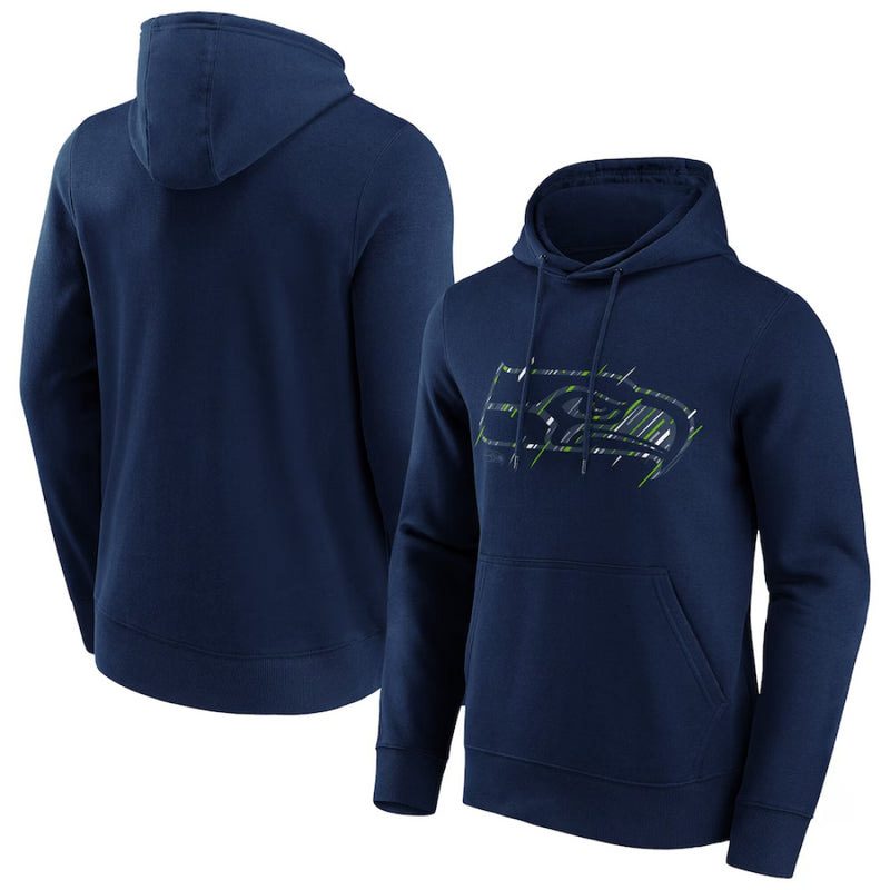 Seattle Seahawks Men's Hoodie NFL Etch Navy Hoodie