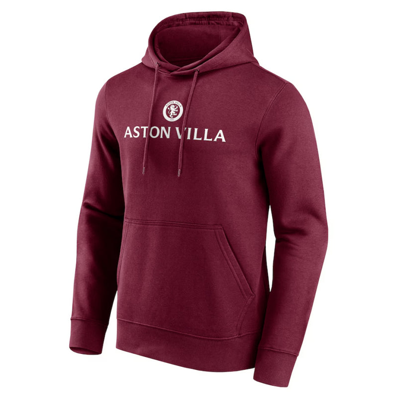 Aston Villa Men's Hoodie Football Wordmark Graphic Claret Hoodie