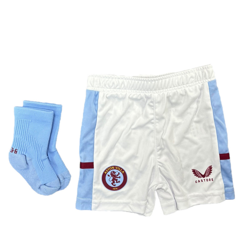 Aston Villa Shorts & Socks Kid's Castore Home Football Socks And Shorts