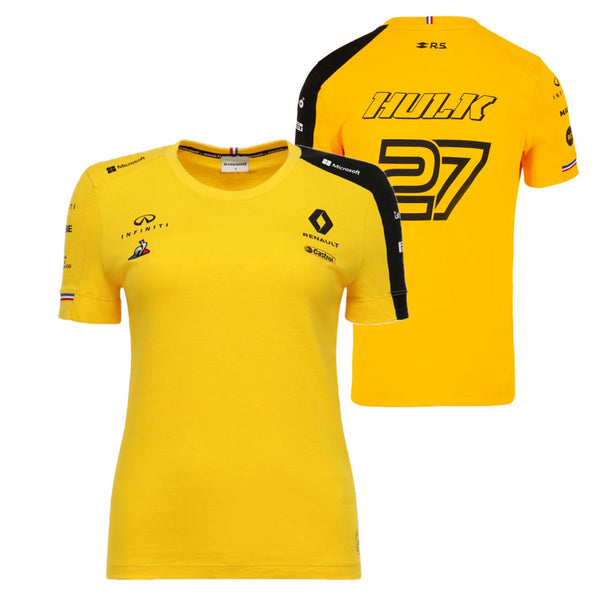 Renault Racing F1 T-Shirt Women's Le Coq Sportif Hulk 27 Top