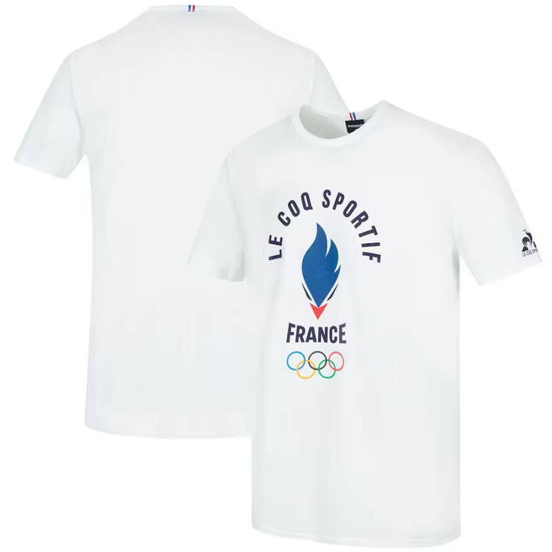 Team France Paris 2024 Olympics Le Coq Sportif Men's T-Shirt Polo Shirt