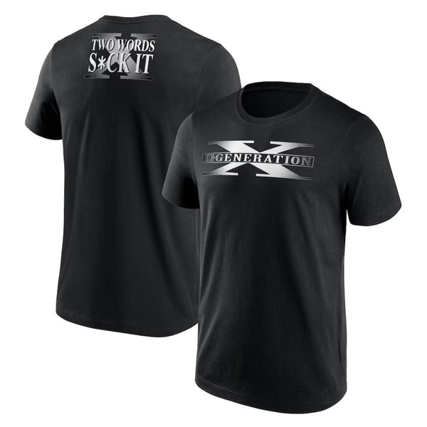 WWE Men's Graphic T-Shirt D-Generation X Two Words Top