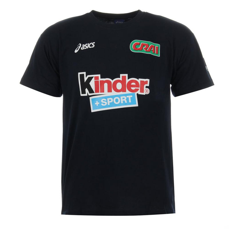 Italy Volleyball Team T-Shirt Asics Crai Black Top