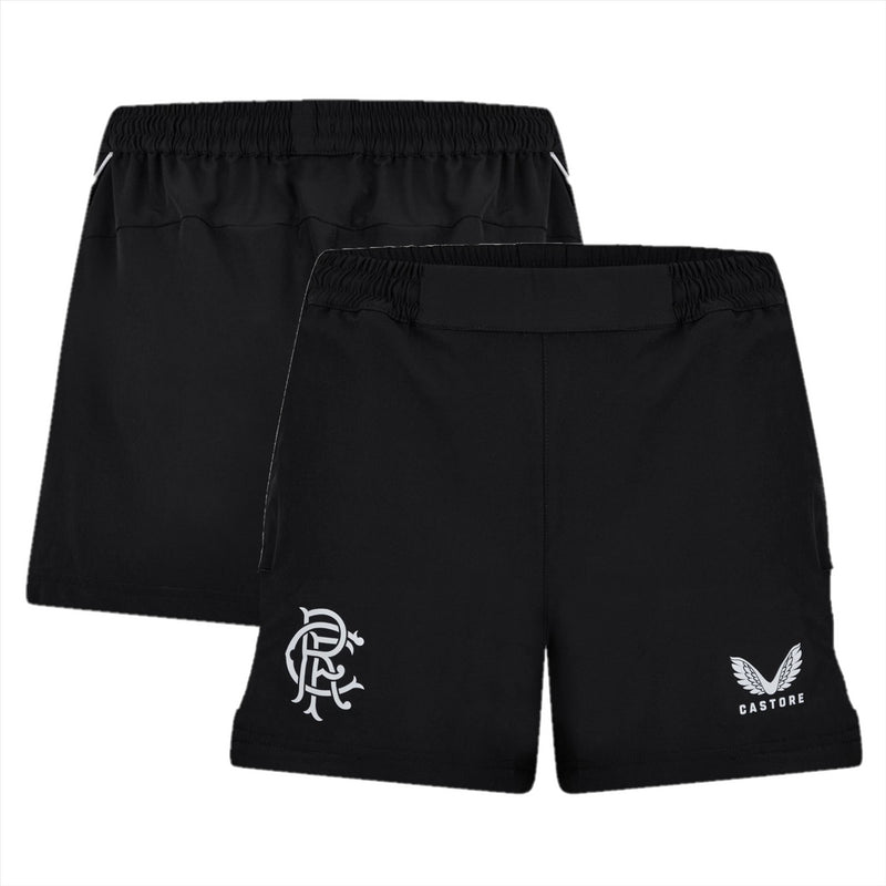 Rangers Women's Football Shorts Castore Black Training Shorts