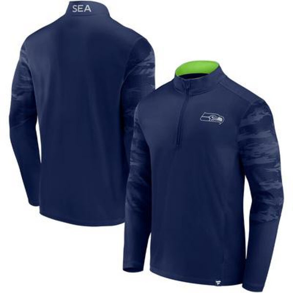 Seattle Seahawks 1/4 Zip Men's NFL Iconic Defender QZ