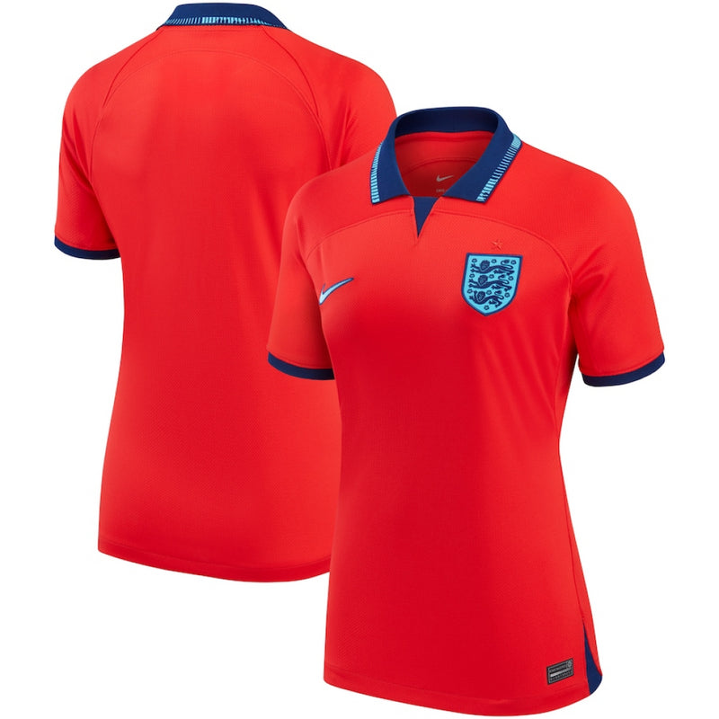 England Women's Nike Shirt Football 22/23 Away Red Top