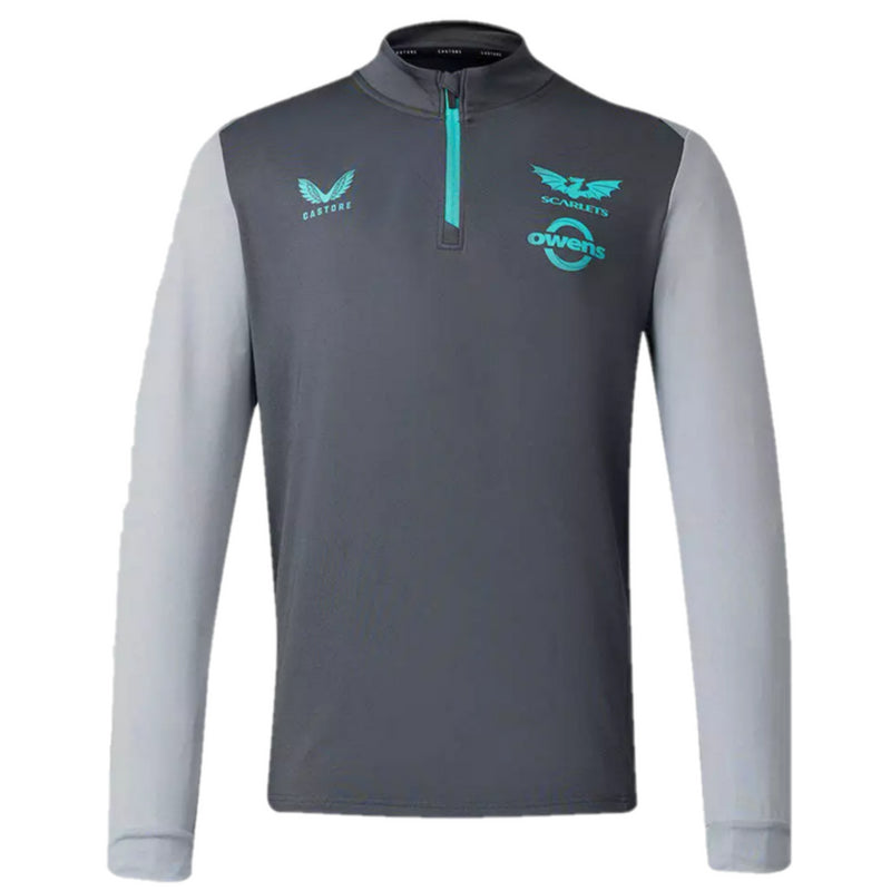 Scarlets Rugby 1/4 Zip Men's Castore Quarter Zip Midlayer Top