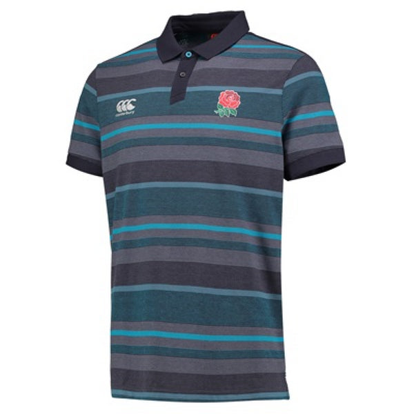 England Rugby Men's Polo Canterbury Graphite Jacquard Logo Polo