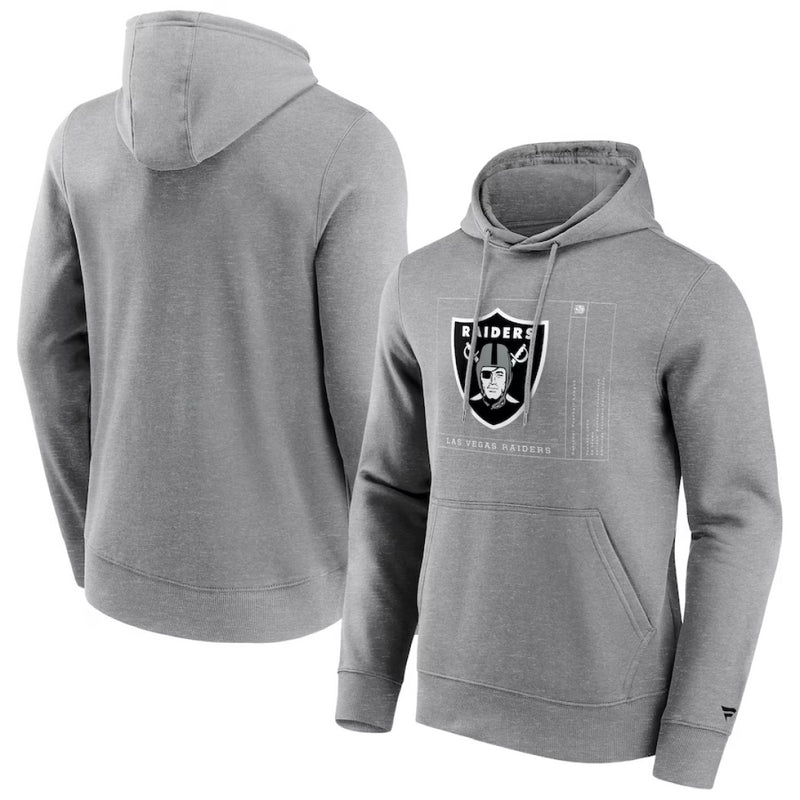 Las Vegas Raiders Hoodie NFL Men's Angle Facade Grey Hoodie