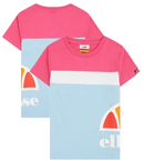 Ellesse Kid's Xelio T-Shirt Light Blue & Pink Top