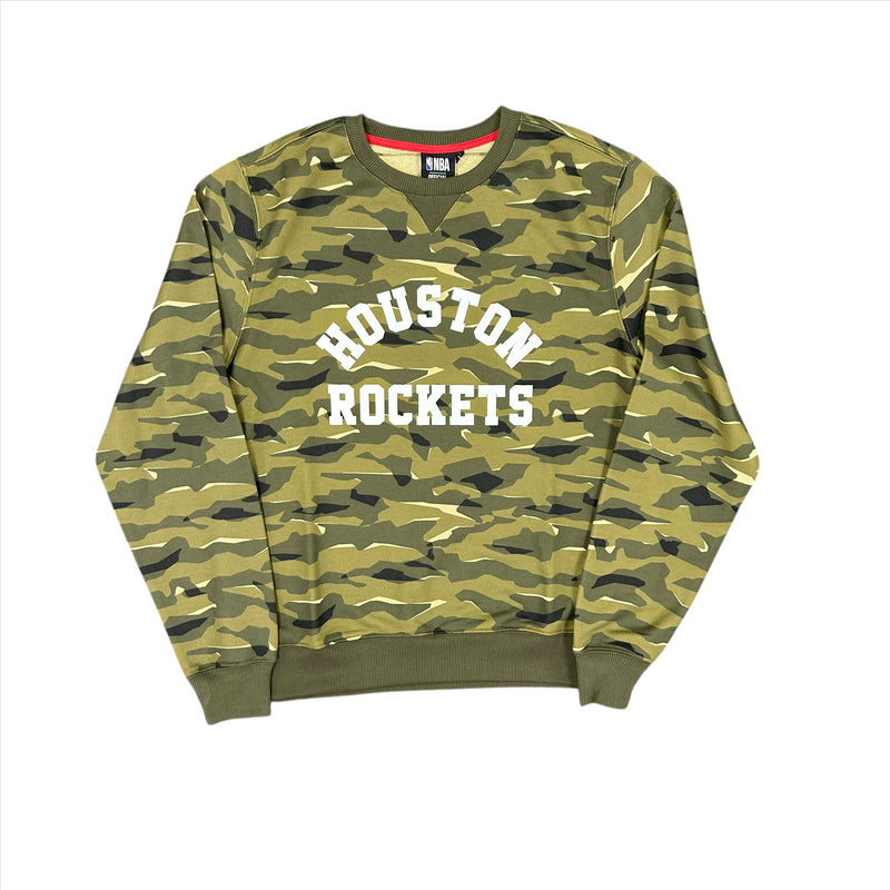 Houston Rockets Men's Sweatshirt NBA Camo Wordmark Top