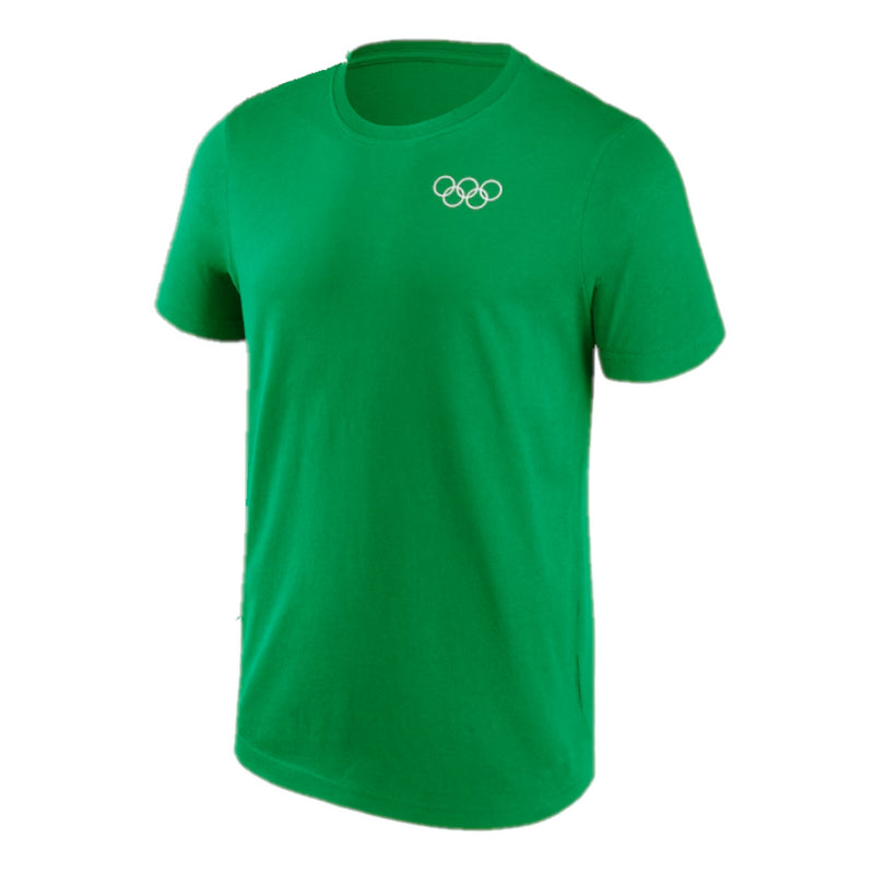 Olympics Collection Men's T-Shirt Green Small Logo Graphic Top