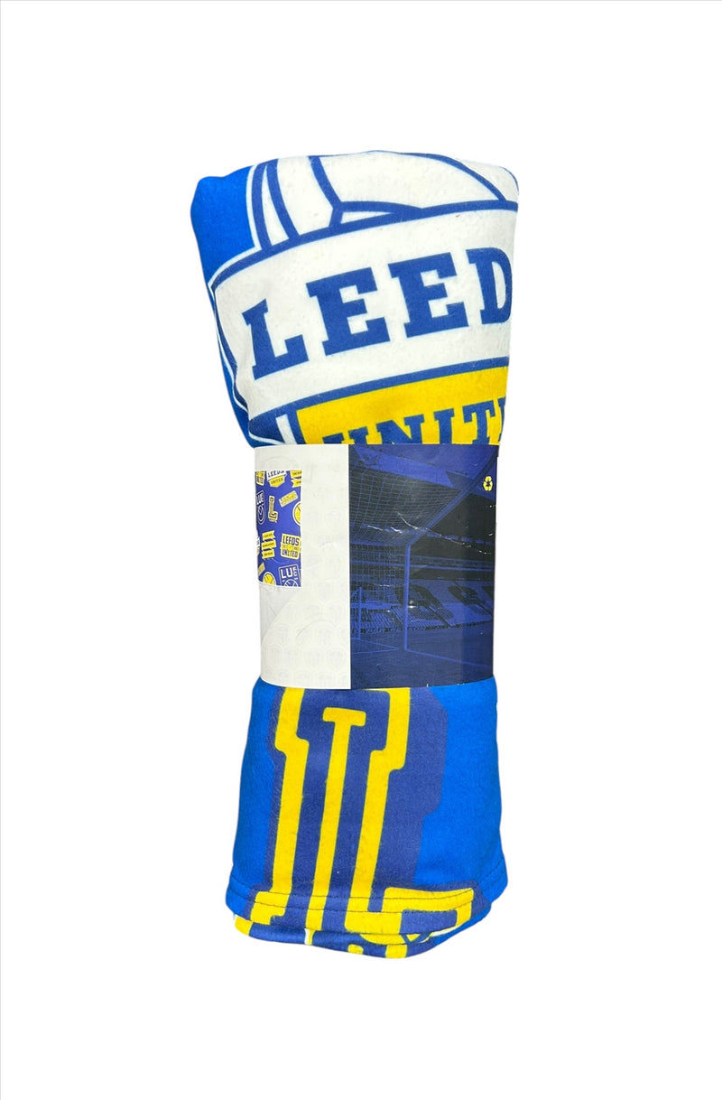 Leeds United Fleece Blanket Football Patch Blanket