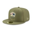 New England Patriots Cap NFL Men's New Era Khaki Fitted Hat