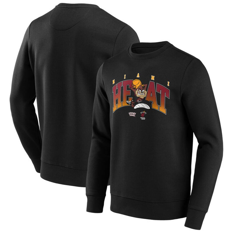 Miami Heat Men's Sweatshirt NBA Looney Tunes Taz Graphic Top