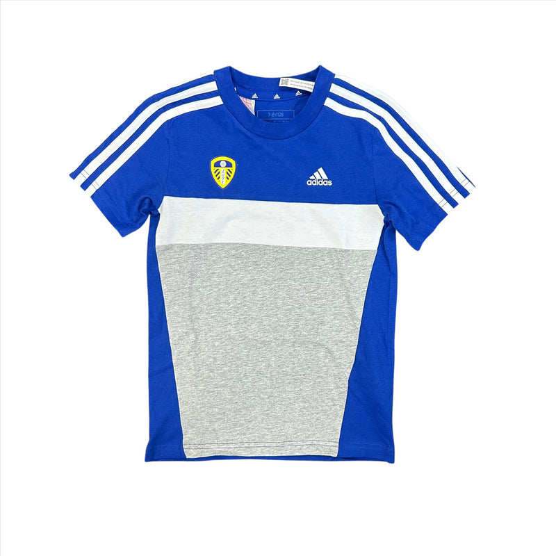 Leeds United Women's T-Shirt adidas Football 3 Stripes Top