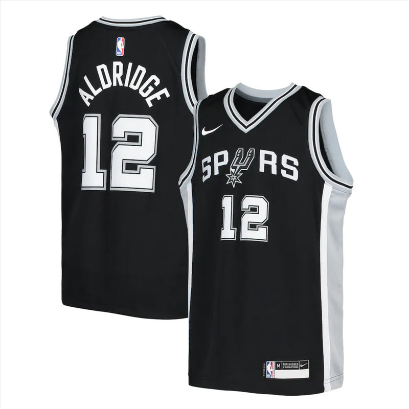 San Antonio Spurs Jersey Kid's NBA Nike Icon Top - Aldridge 12