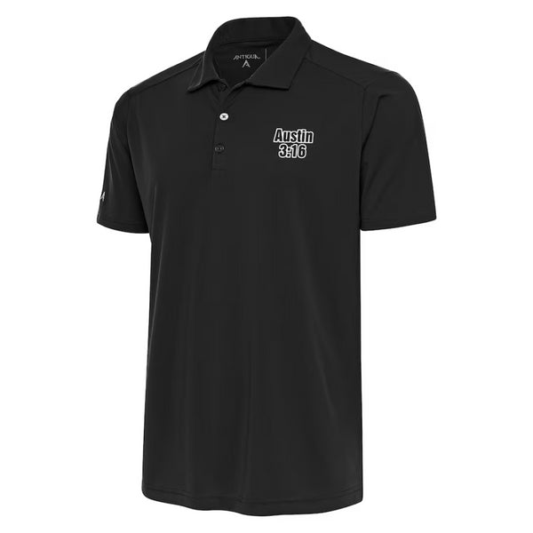 Steve Austin Men's Polo Antigua Stone Cold Charcoal Polo Shirt