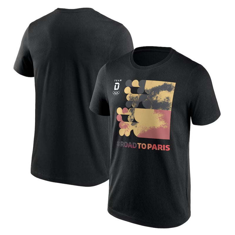 Team D Men's T-Shirt Olympics Road To Paris Circle Graphic Top