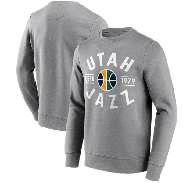 Utah Jazz Men's Sweatshirt NBA Grey True Classics Graphic Sweatshirt