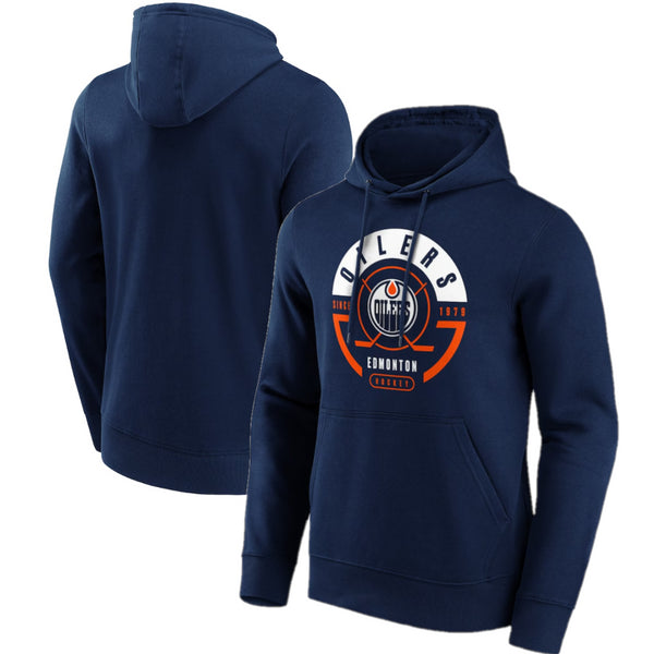 Edmonton Oilers Men's Hoodie NHL Block Party Graphic Hoodie