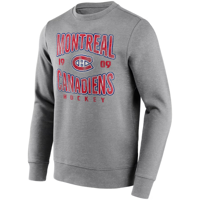 Montreal Canadiens NHL Sweatshirt Men's Wave Off Grey Top
