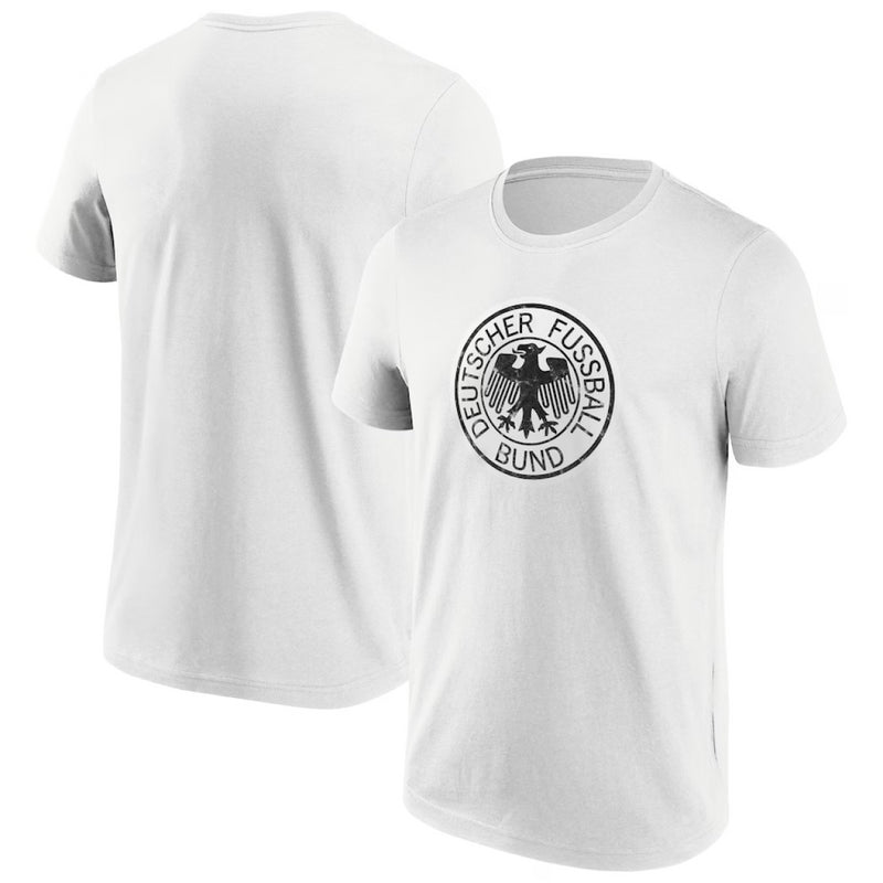 Germany Men's Football T-Shirt Retro Graphic Logo Top