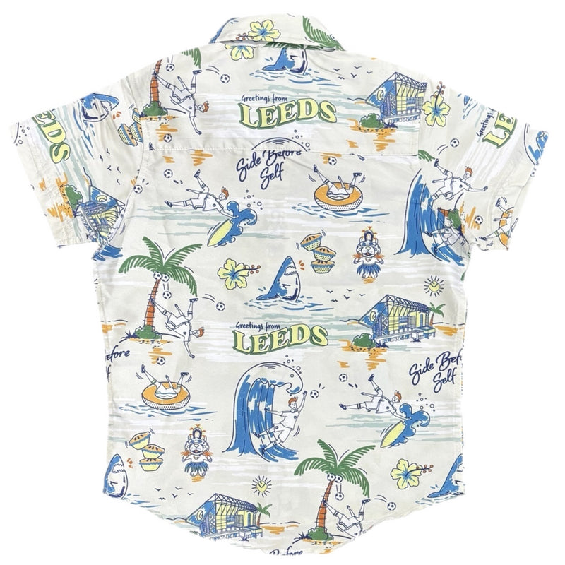 Leeds United Kid's Shirt Tropical Button Up Top