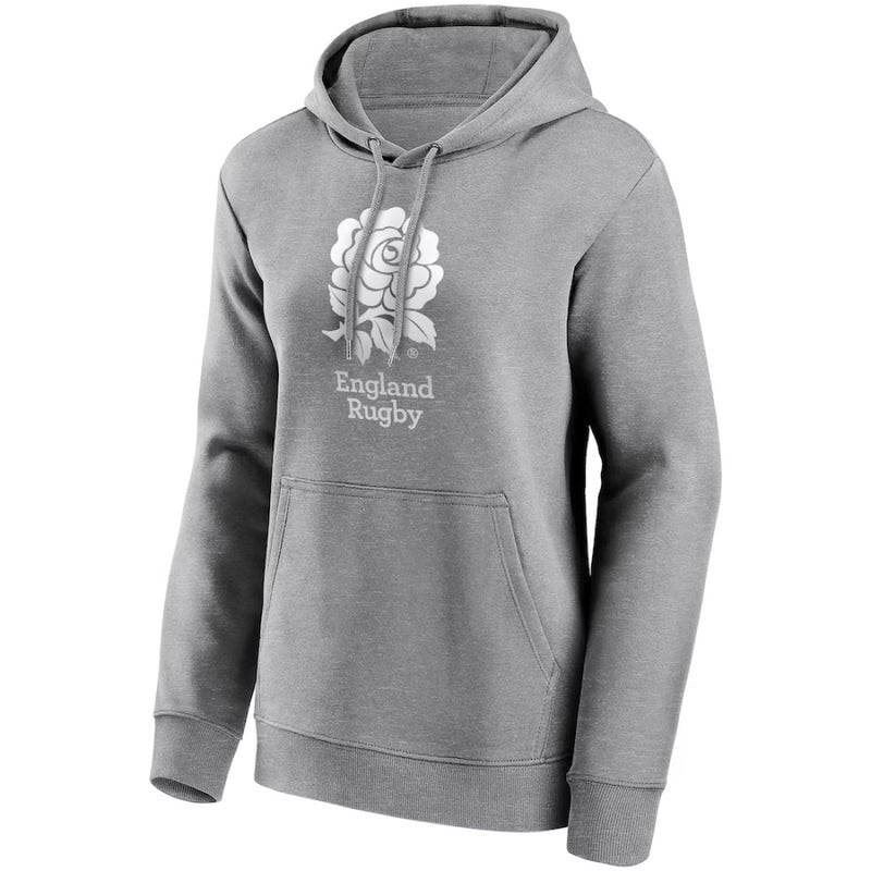 England Women's Rugby Hoodie Grey Mono Logo Graphic Hoodie