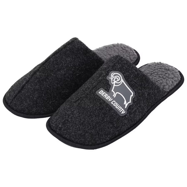 Derby County Football Slippers Men's Primary Logo Slippers