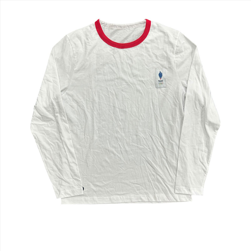 Team France Men's T-Shirt White Olympics Long Sleeve T-Shirt