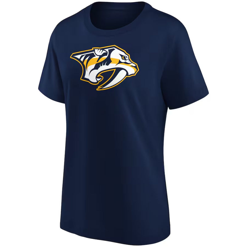 Nashville Predators Blue T-Shirt NHL Women's Primary Logo Top