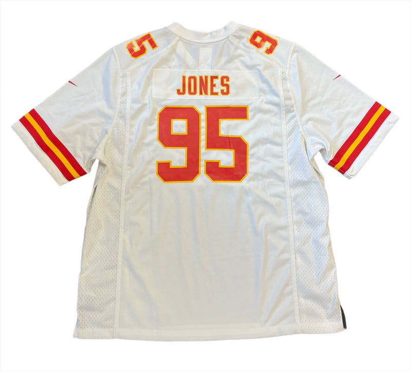 Kansas City Chiefs Jersey Men's Nike NFL Road Top - Jones 95