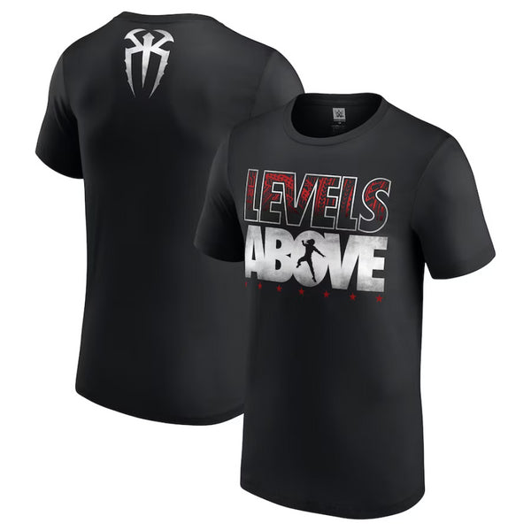 Roman Reigns WWE T-Shirt Men's Black Levels Above Top