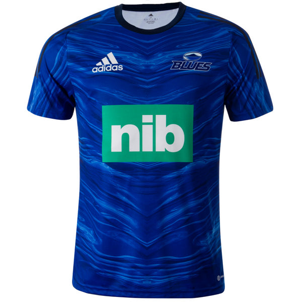 Auckland Blues Rugby T-Shirt Men's adidas Training Top