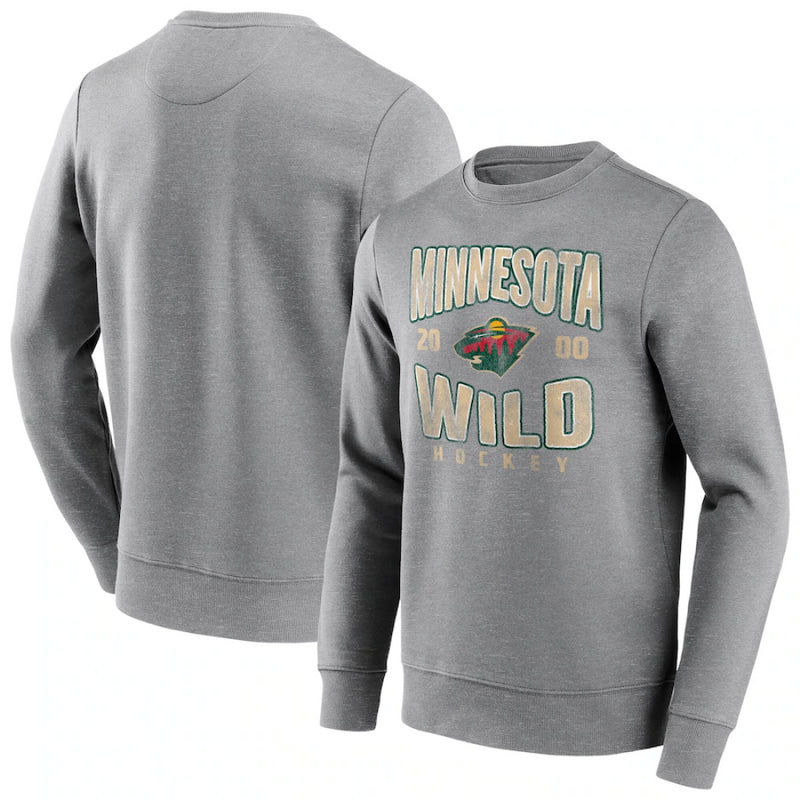 Minnesota Wild Men's Sweatshirt NHL Wave Off Vintage Sweatshirt