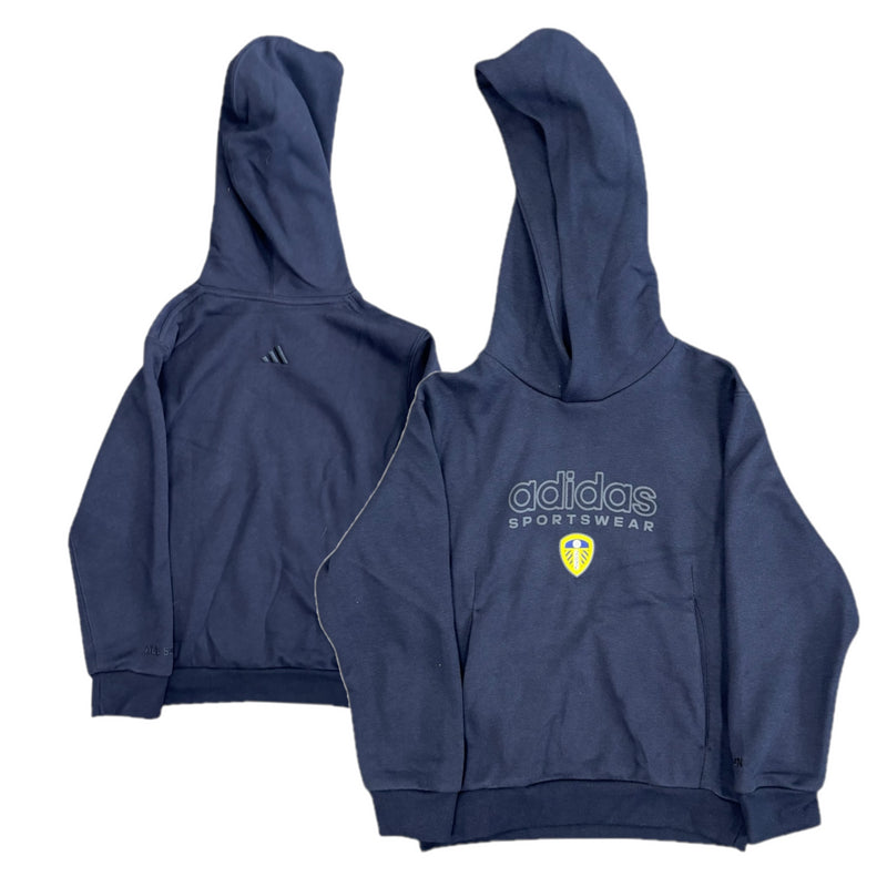 Leeds United Kid's Hoodie adidas Football Navy Hoodie