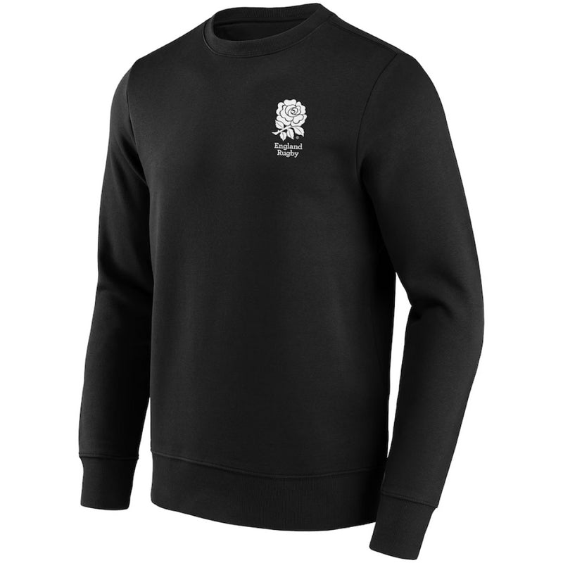 England Rugby Men's Sweatshirt Loop Graphic Crew Black Top