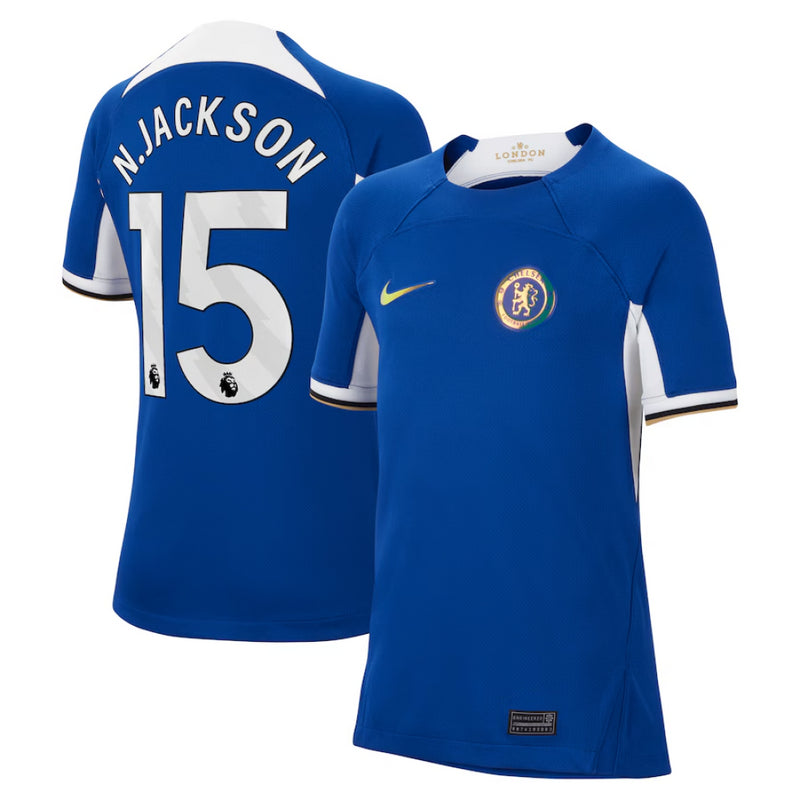 Chelsea Nike Football Shirt Kid's Home Top - N.Jackson 15